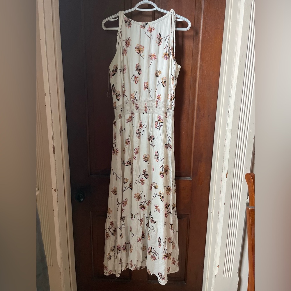 Maurices White Floral Maxi Dress